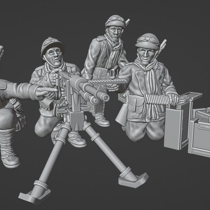 28mm French Dragons Portés HMG-MMG by Colonel Muller