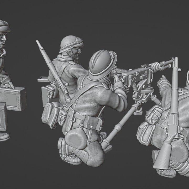 28mm French Dragons Portés HMG-MMG by Colonel Muller