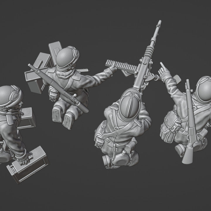 28mm French Dragons Portés HMG-MMG by Colonel Muller