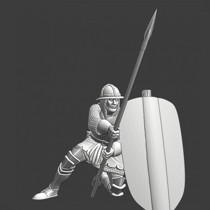 Medieval soldier with horse pike