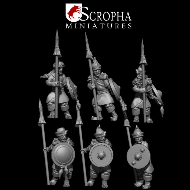 Cuman levy with spears by Scropha Miniatures