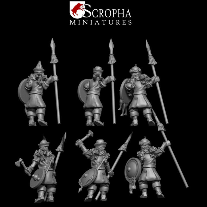 Cuman levy with spears by Scropha Miniatures