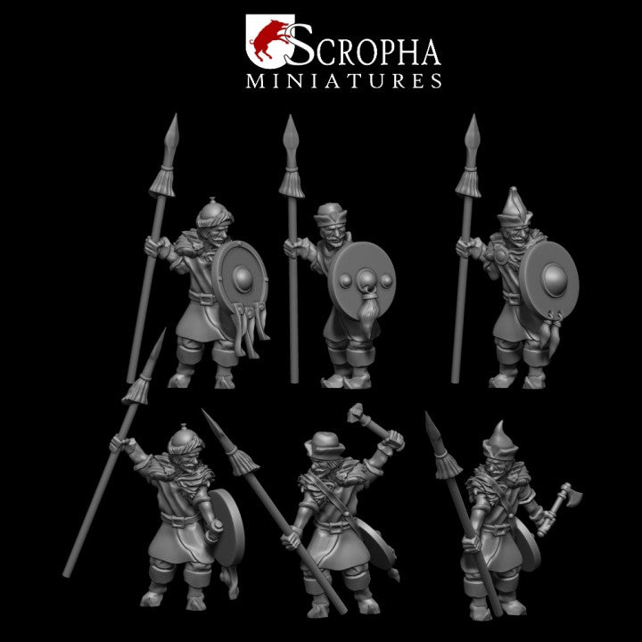 Cuman levy with spears by Scropha Miniatures