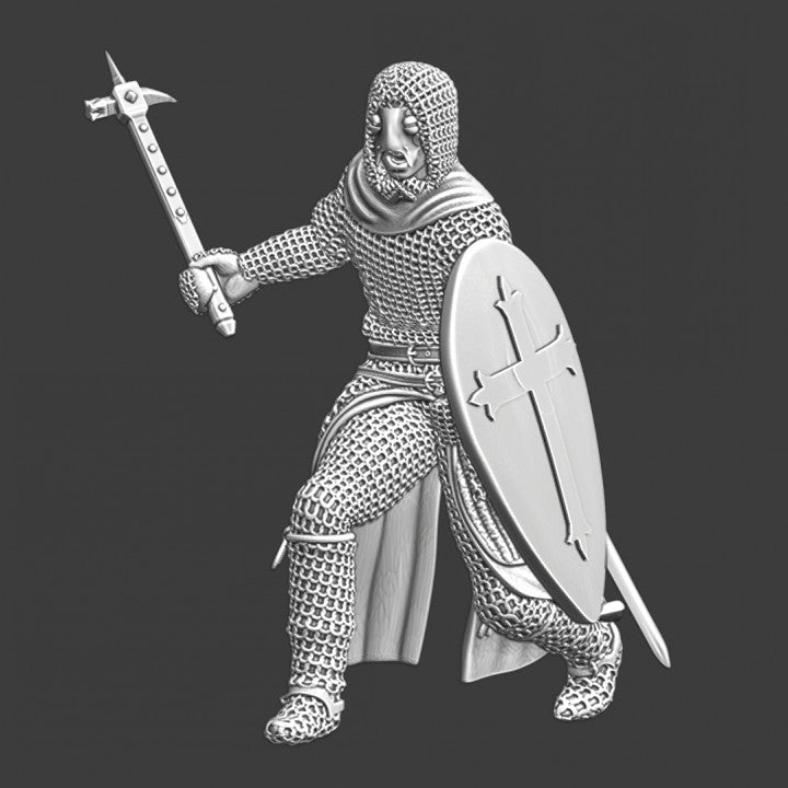 St Lazarus dismounted Leper Knights 28mm (1/56 ).