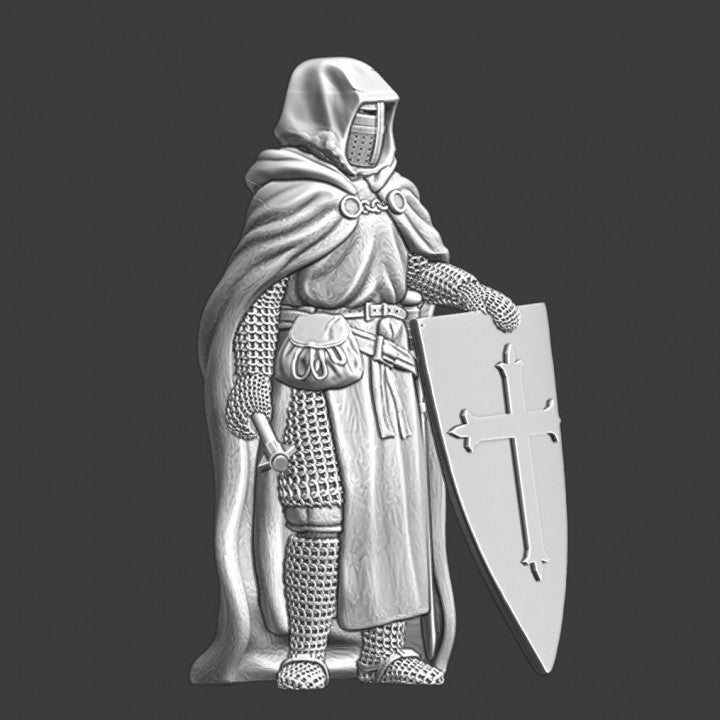 St Lazarus dismounted Leper Knights 28mm (1/56 ).