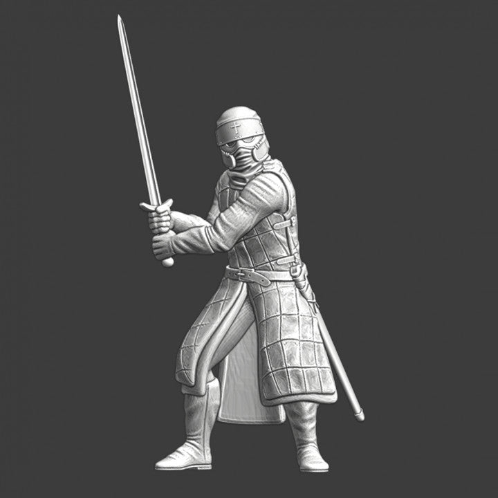 St Lazarus dismounted Leper Knights 28mm (1/56 ).