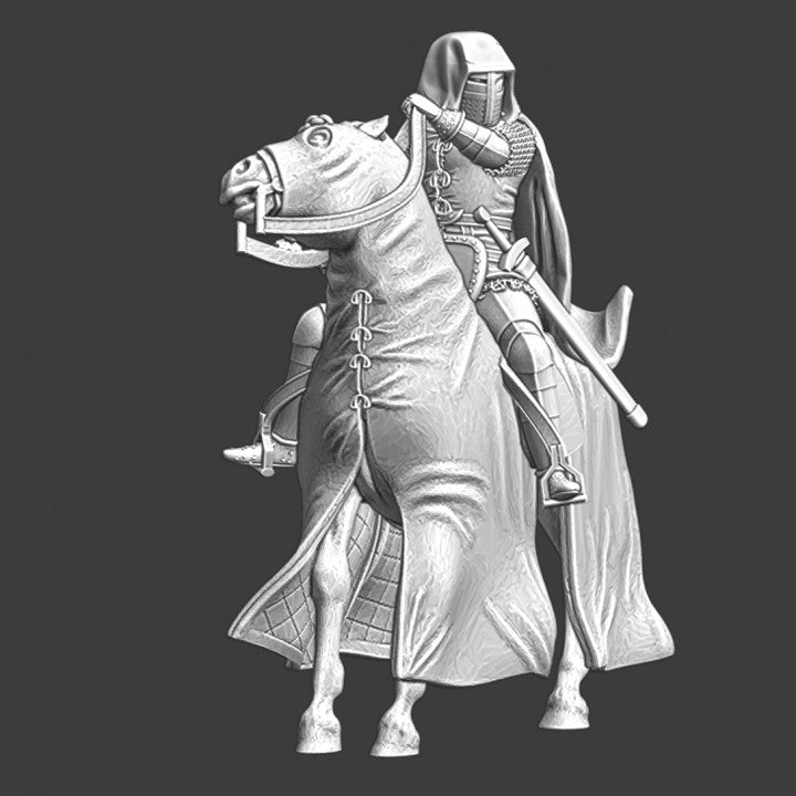 St Lazarus Mounted Leper Knights 28mm (1/56 )