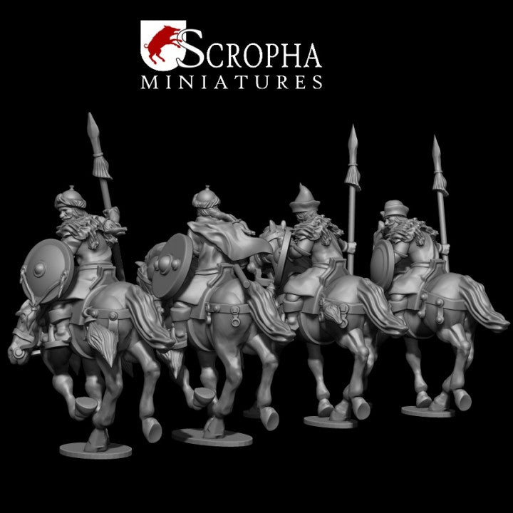 Cuman levy Riders with spears by Scropha Miniatures