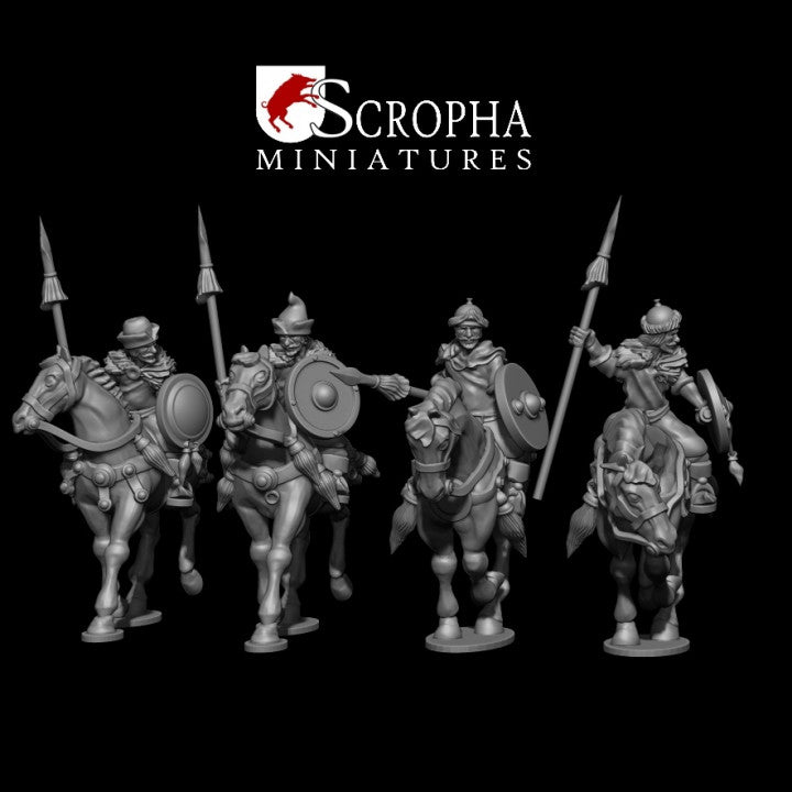 Cuman levy Riders with spears by Scropha Miniatures