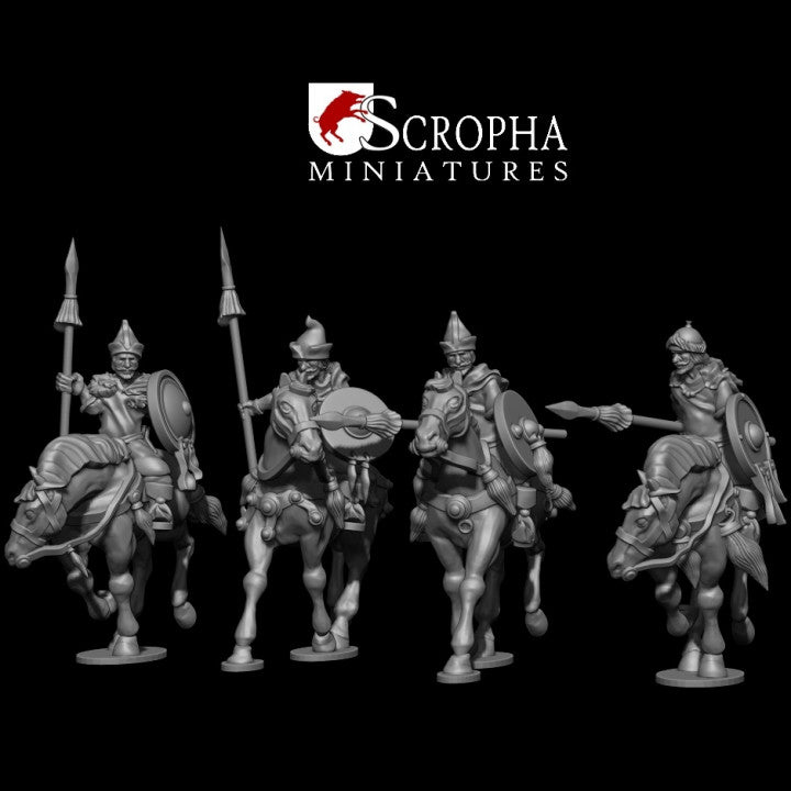 Cuman levy Riders with spears by Scropha Miniatures