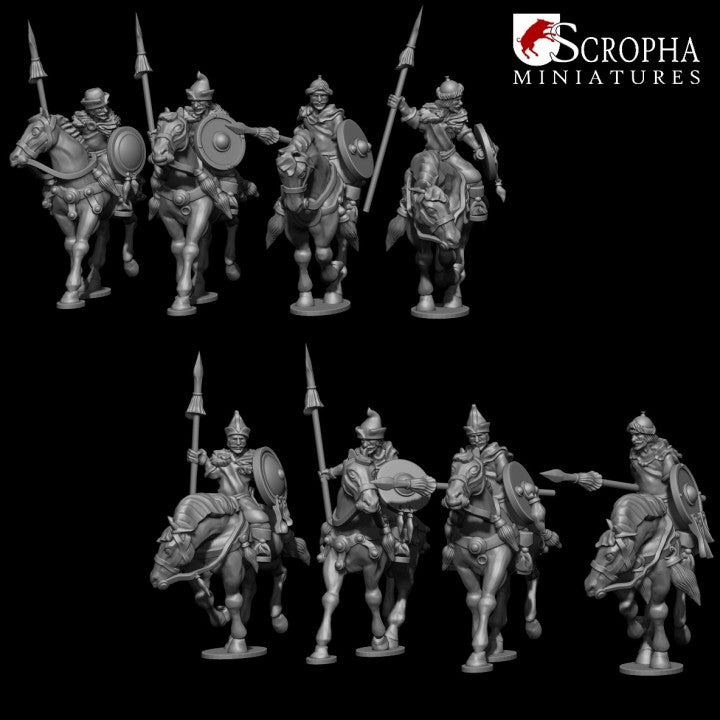 Cuman levy Riders with spears by Scropha Miniatures