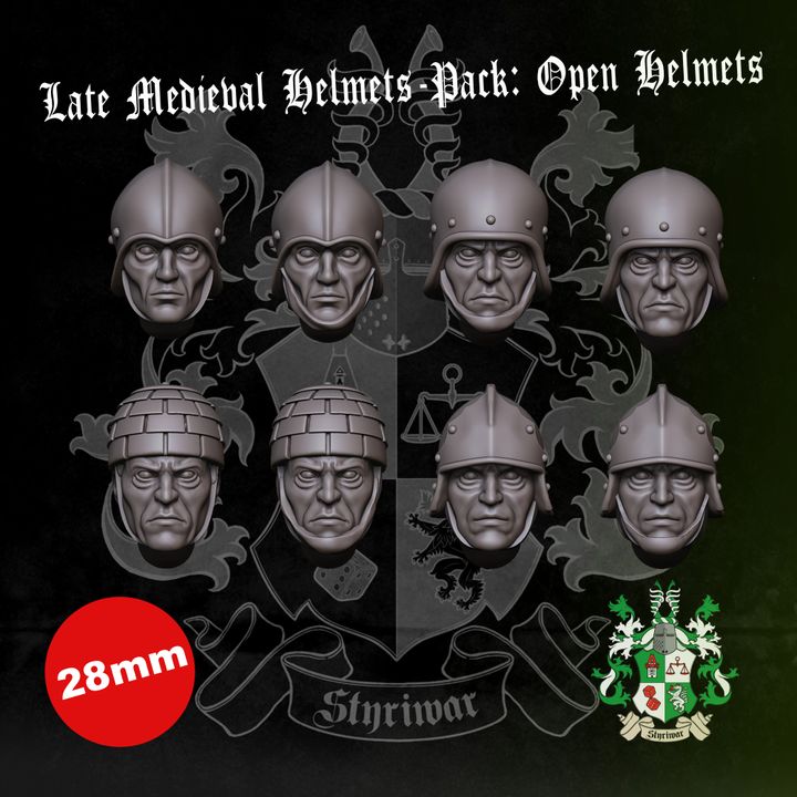 Late Medieval Helmets-Pack: Open Helmets by Styriwar