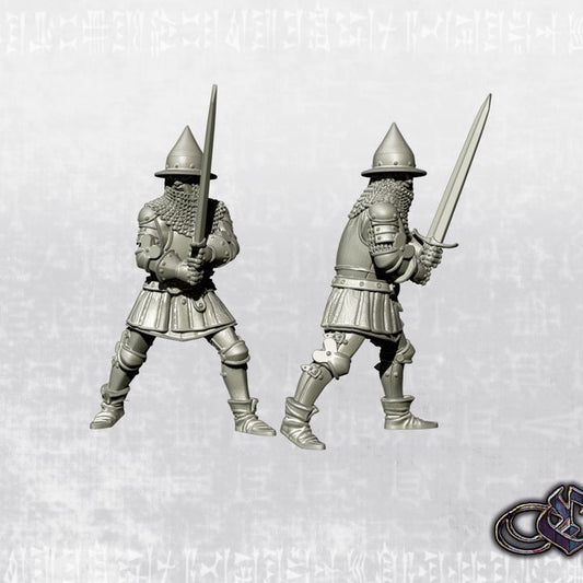 "Lithuanian Man-at-arms with western sword - 14th century" by Ezipion miniatures.