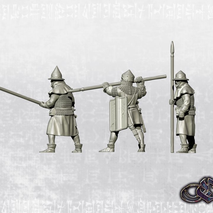 "Lithuanian spearmen militia - 14th century" by Ezipion miniatures.