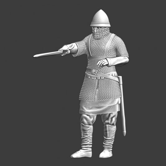 Medieval Byzantine captain with sword
