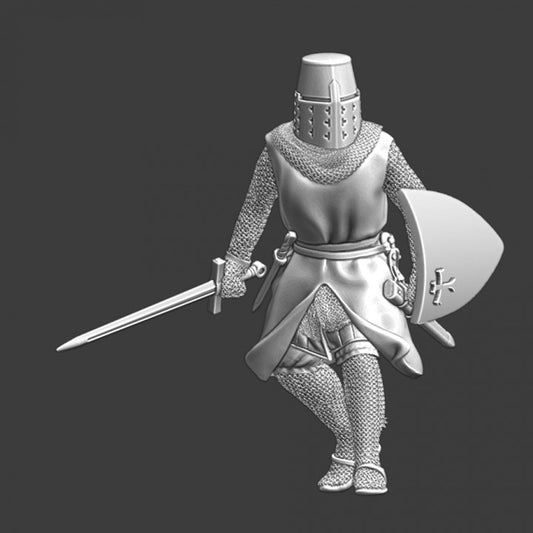 Medieval Crusader Knight advancing