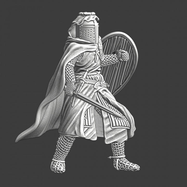 Medieval Hospitaller/Templar knight - sword and cape.