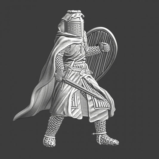 Medieval Hospitaller/Templar knight - sword and cape.