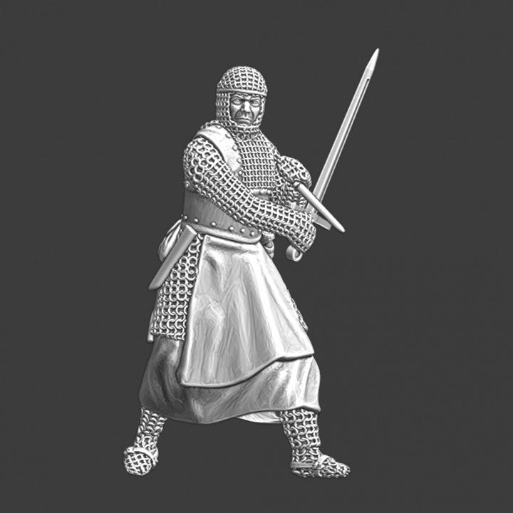 Medieval crusader knight - close combat.