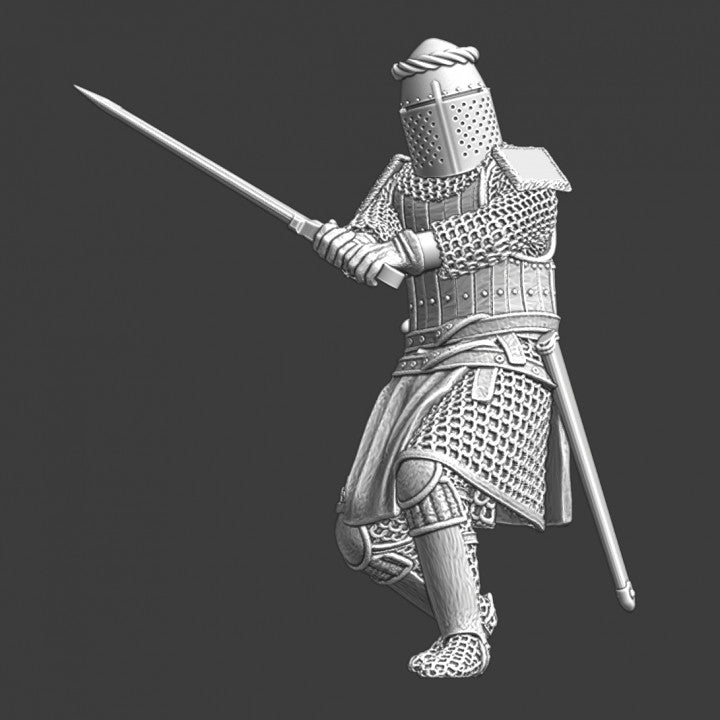 Medieval Danish Vassal Knight with drawn sword