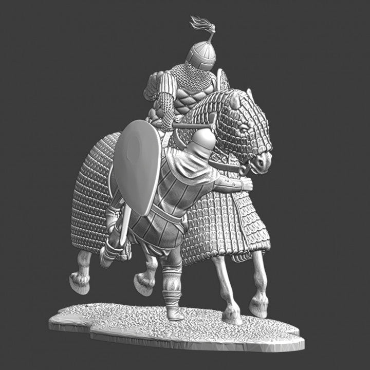 Medieval Byzantine Heavy cavalry killing crusader