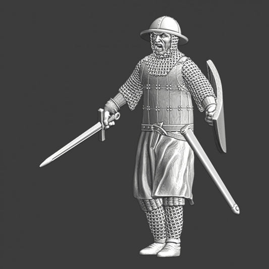 Medieval Infantryman advancing.