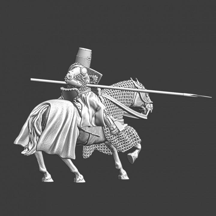 Medieval Knight Charging with lance