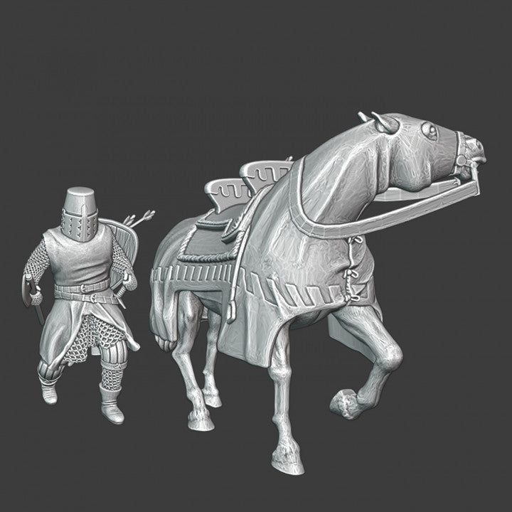 Medieval crusader redrawing under fire