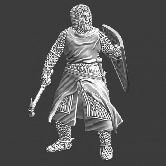 Medieval knight with Warhammer.