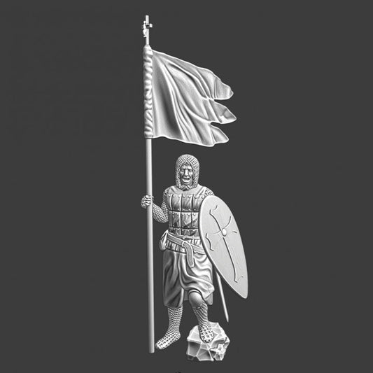 Medieval Knight with flag