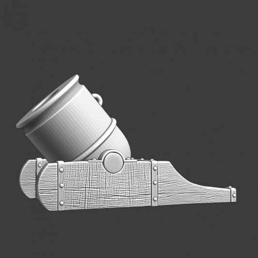 Medieval large mortar - model.