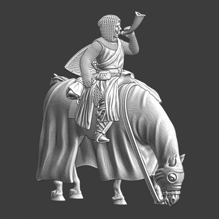 Medieval Mounted Hornblower
