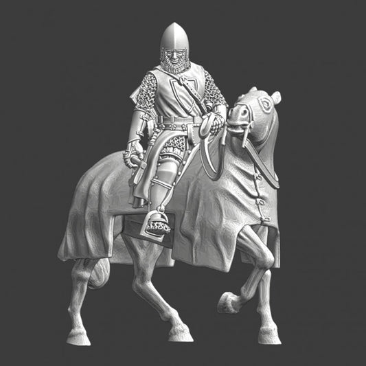 Medieval Man-At-Arms model, mounted with axe.