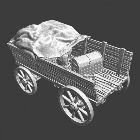 Medieval supply wagon - half cover and crest