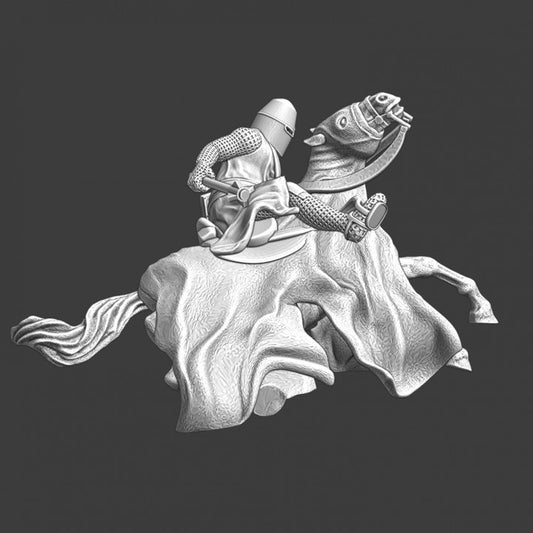 Medieval crusader knight - falling with horse