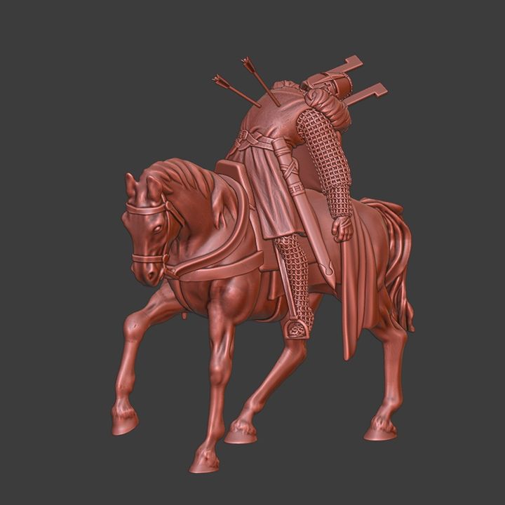 Wounded Teutonic Knight on Horseback.