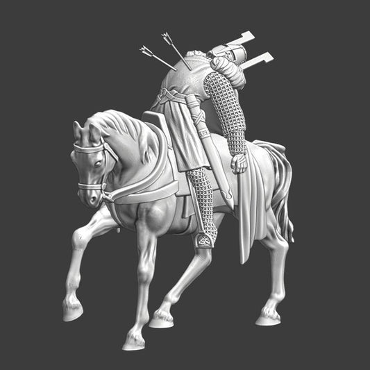 Wounded Teutonic Knight on Horseback.