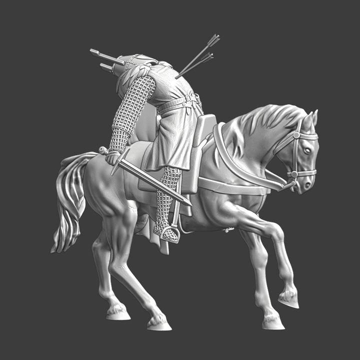 Wounded Teutonic Knight on Horseback.