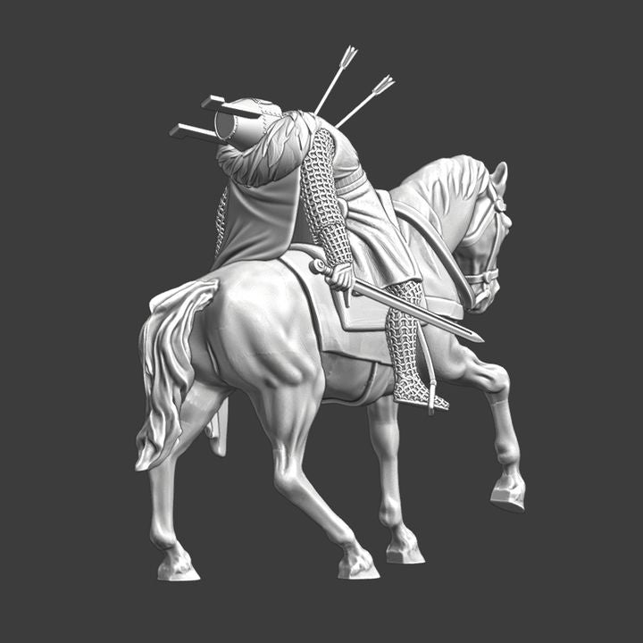 Wounded Teutonic Knight on Horseback.
