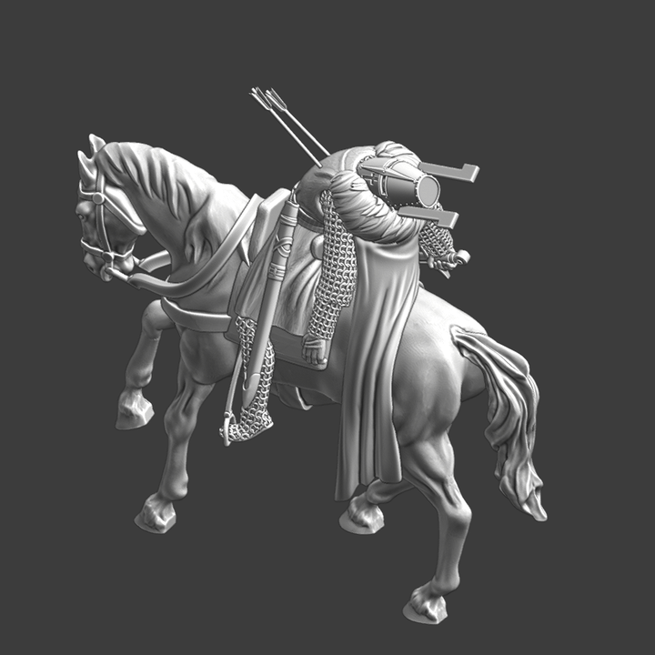 Wounded Teutonic Knight on Horseback.