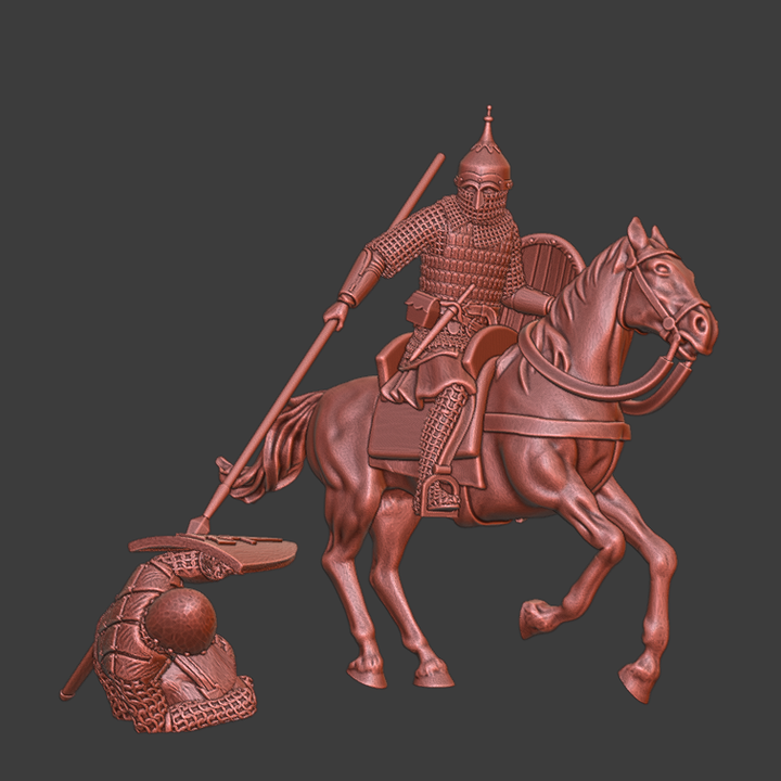 Kievan-Rus attacking wounded crusader