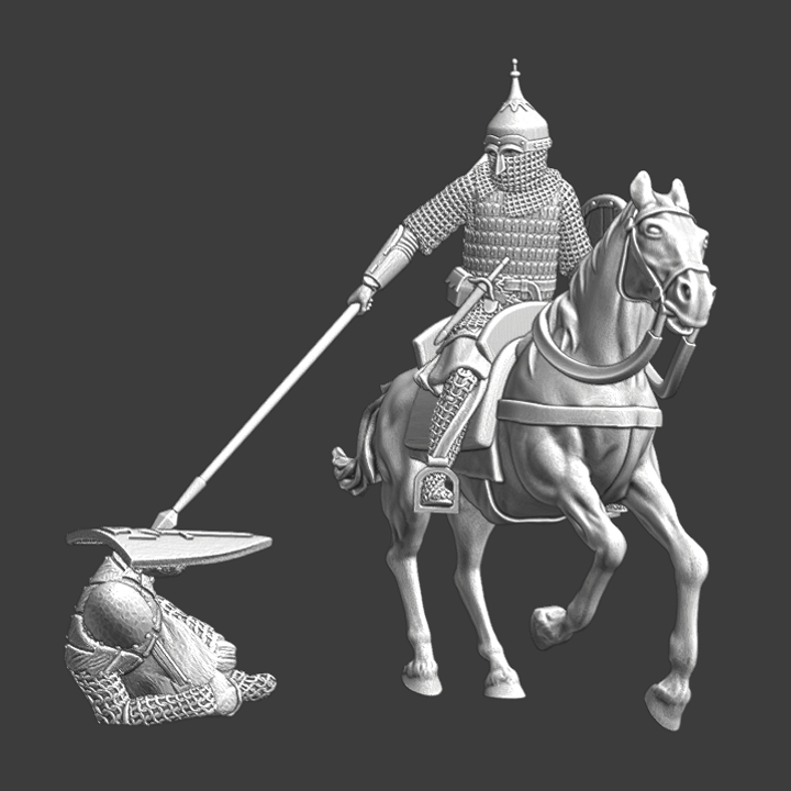 Kievan-Rus attacking wounded crusader