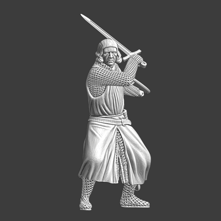 Medieval Knight fighting with Sword & Shield