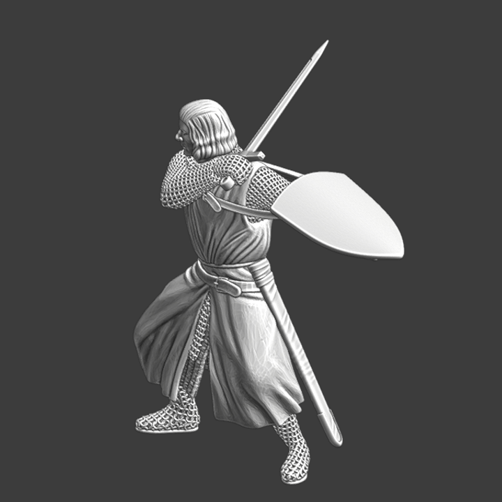 Medieval Knight fighting with Sword & Shield