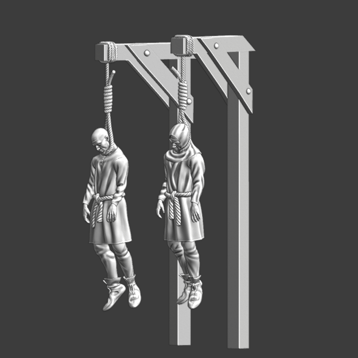 Medieval Men executed by hanging.
