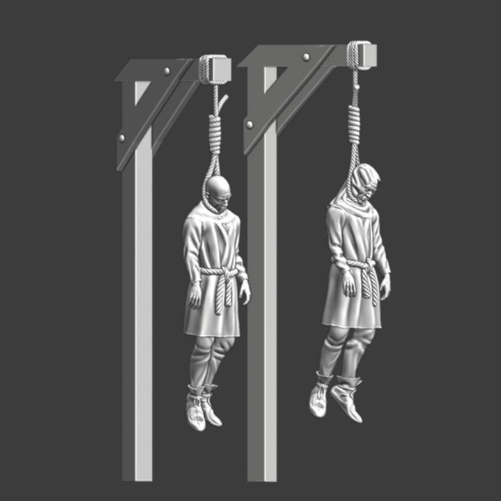 Medieval Men executed by hanging.