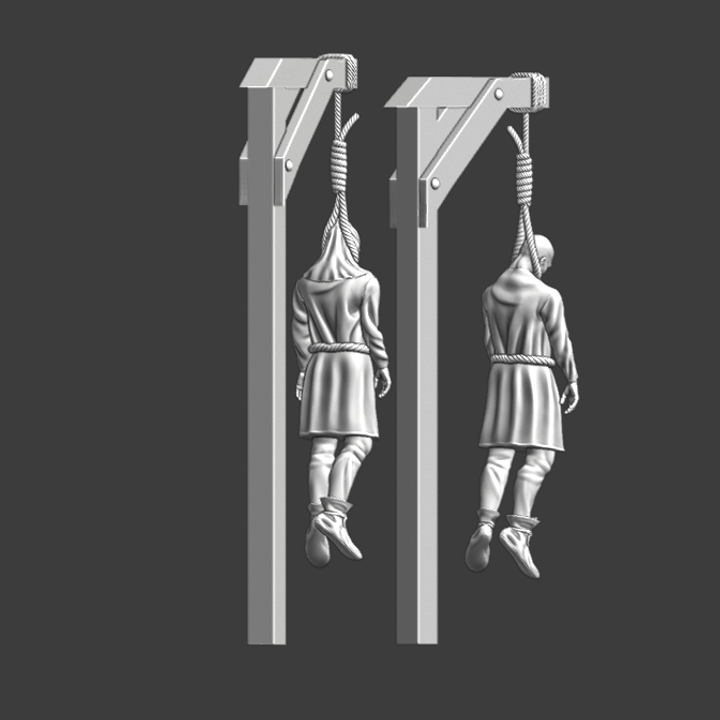 Medieval Men executed by hanging.