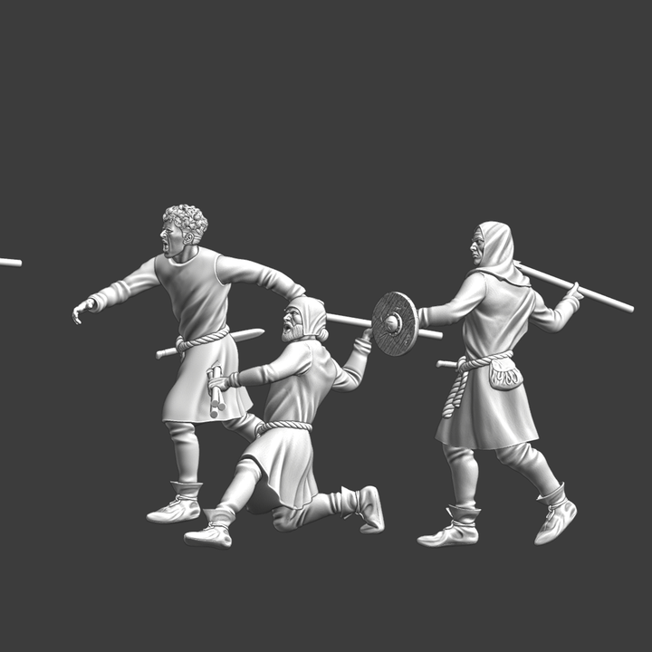 Medieval Javelin Throwers.