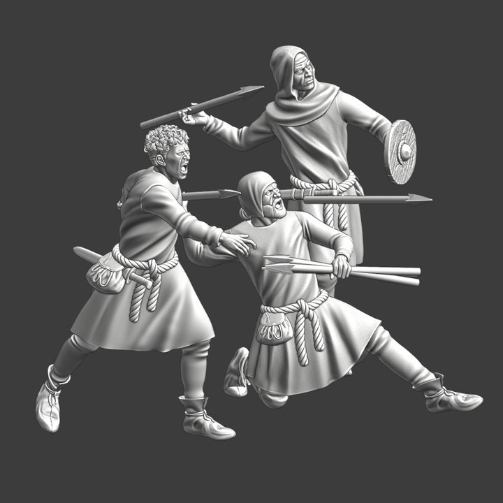 Medieval Javelin Throwers.