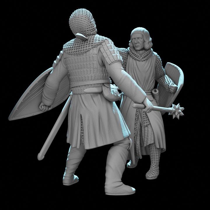 Medieval Crusader Duel – Knight Slaying His Opponent | Dynamic Combat Vignette.